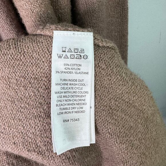 London Kaye Brown Duster Cardigan Stretch Knit Sweater with Pockets Women's Sz S - Picture 7 of 11